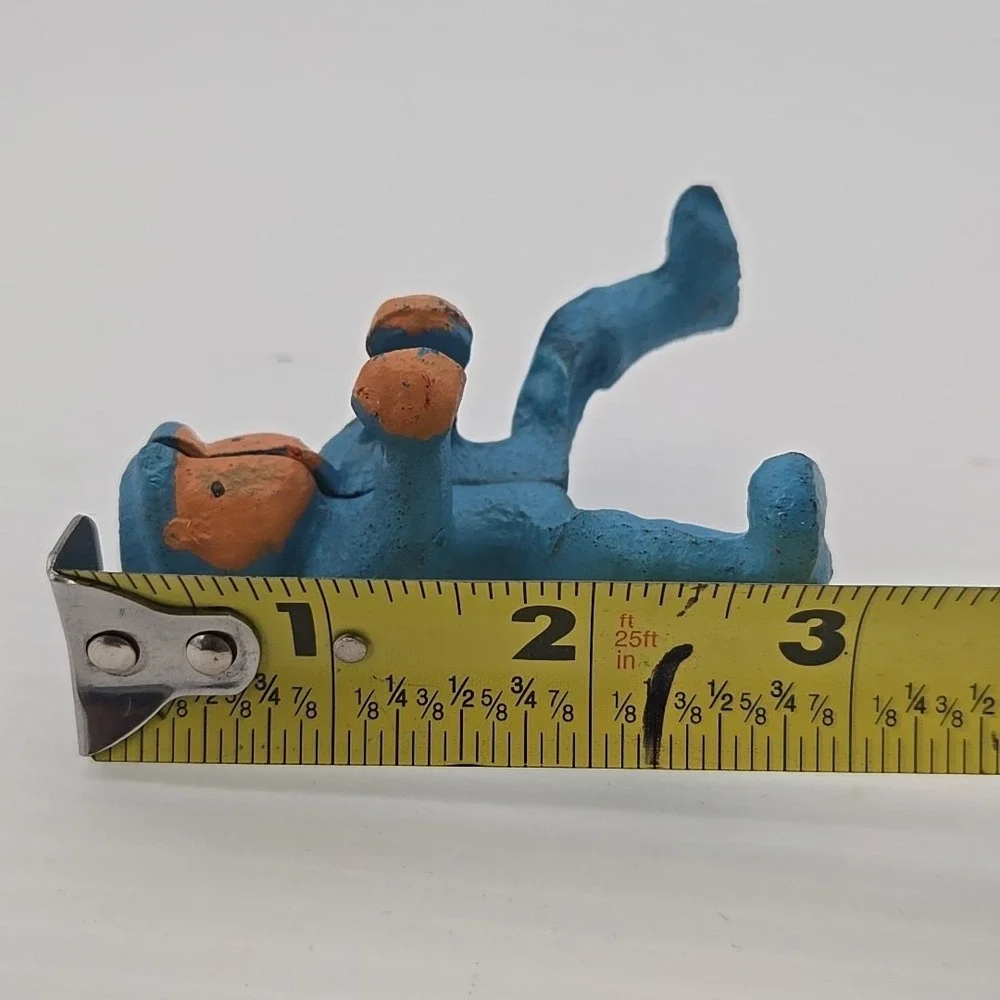 Vtg Cast Iron Horse‎ Drawn Buggy Wagon Carriage Driver - Replacement Blue